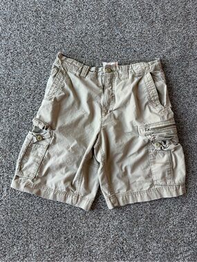 OP Ocean Pacific Ripstop Cargo Shorts Khaki Beige Men's Size 34